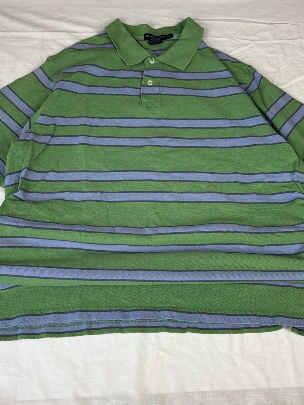Daniel Cremieux Green and Blue Striped Polo